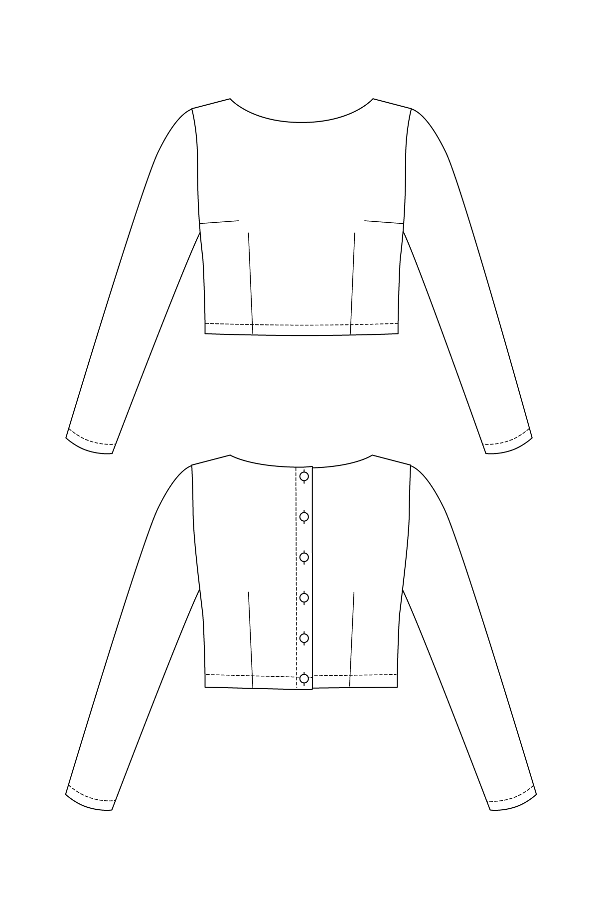 PDF Named Clothing Pattern- Kanerva Button-Back Tee