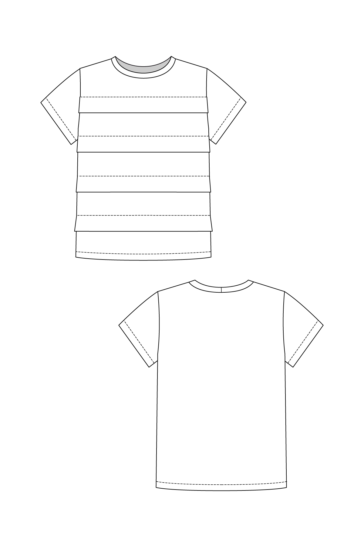 PDF Named Clothing Pattern- Laurie Pleated Tee