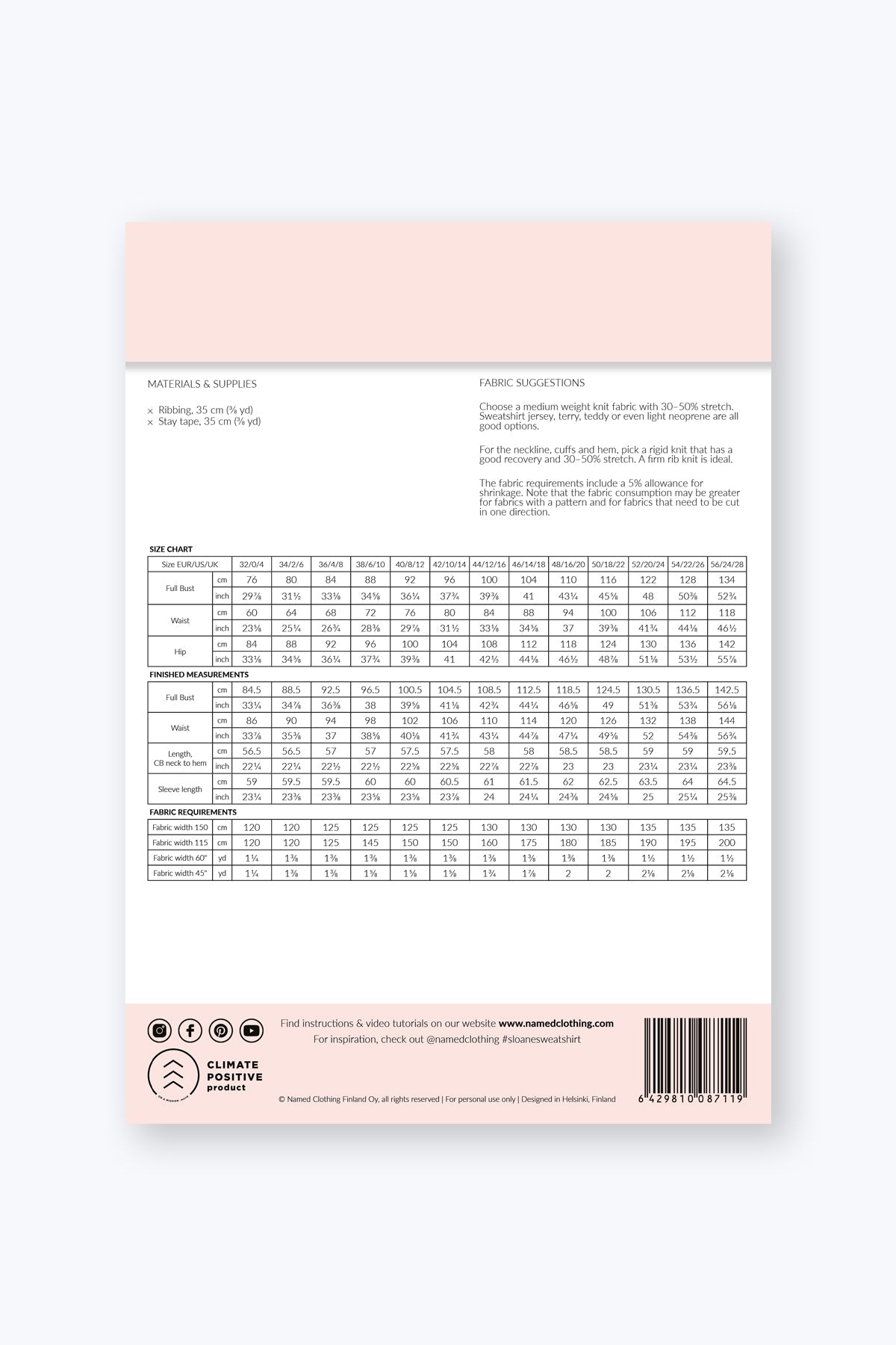 PDF Named Clothing Pattern- Sloane Sweatshirt