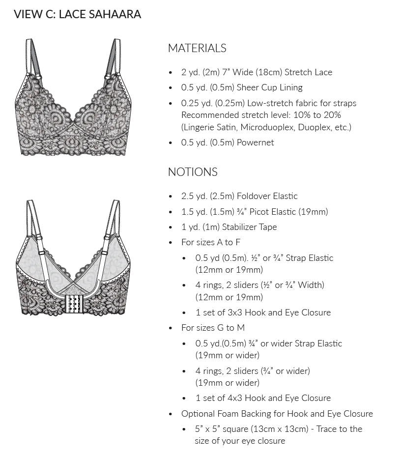 PDF Rubies Bras Sewing Pattern- Sahaara Bralette