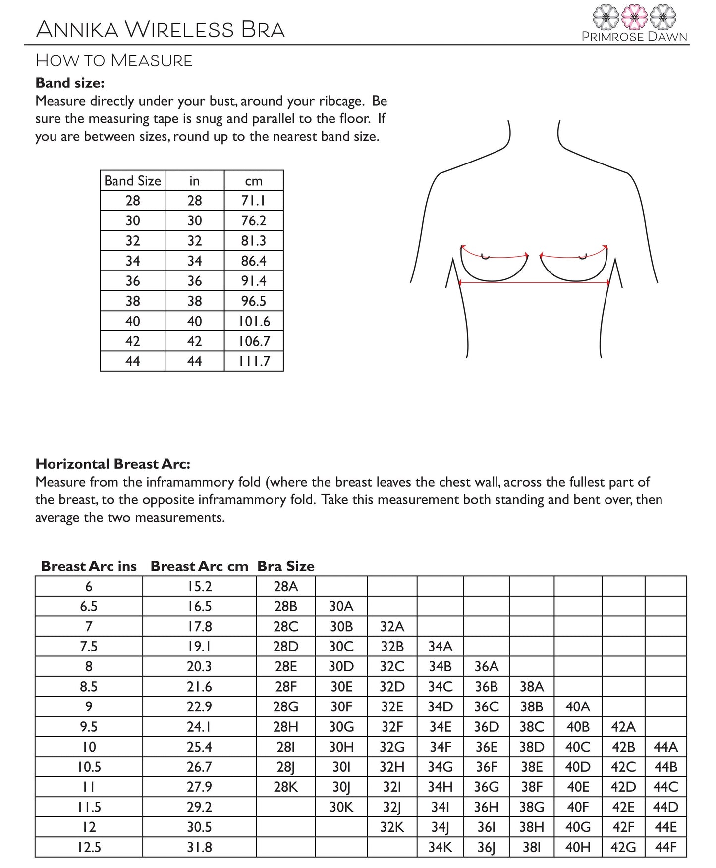 PDF Primrose Dawn Sewing Pattern- Annika Bra Wireless Bra with Mastectomy Pocket & Flat Cup Options