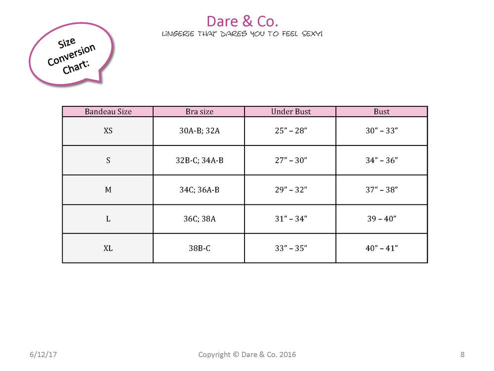 PDF Dare & Co Sewing Pattern. Line and Unlined Bandeau- Sizes XS-XL