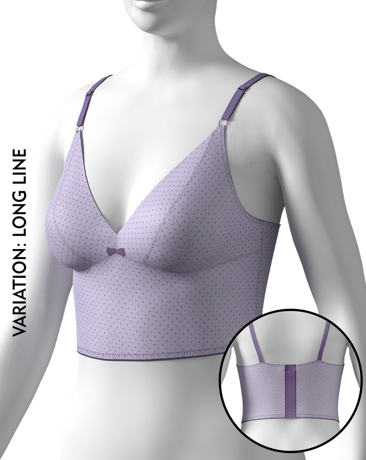 PDF "Daisy" Bralette Sewing Pattern, Sizes XL-3XL