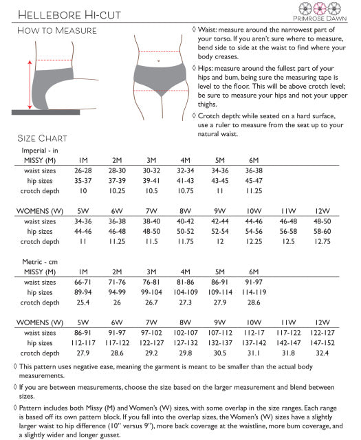 PDF Primrose Dawn Sewing Pattern- Hellebore Hicut