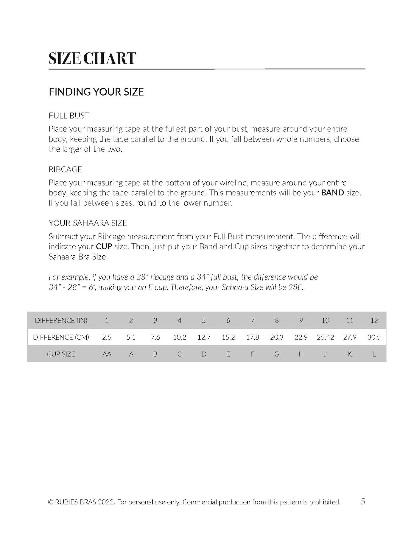 PDF Rubies Bras Sewing Pattern- Sahaara Bralette