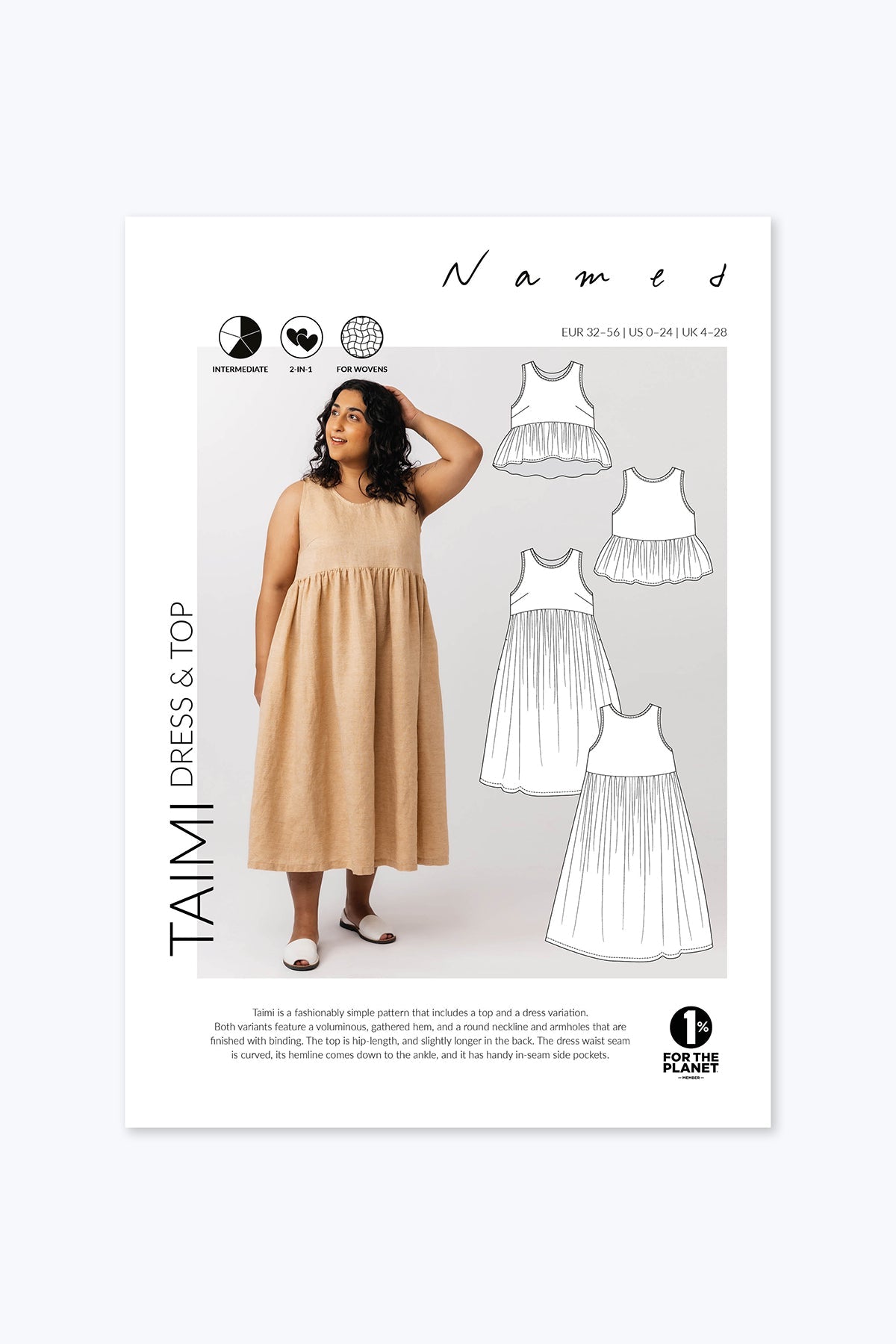 PDF Named Clothing Pattern- Taimi Dress & Top