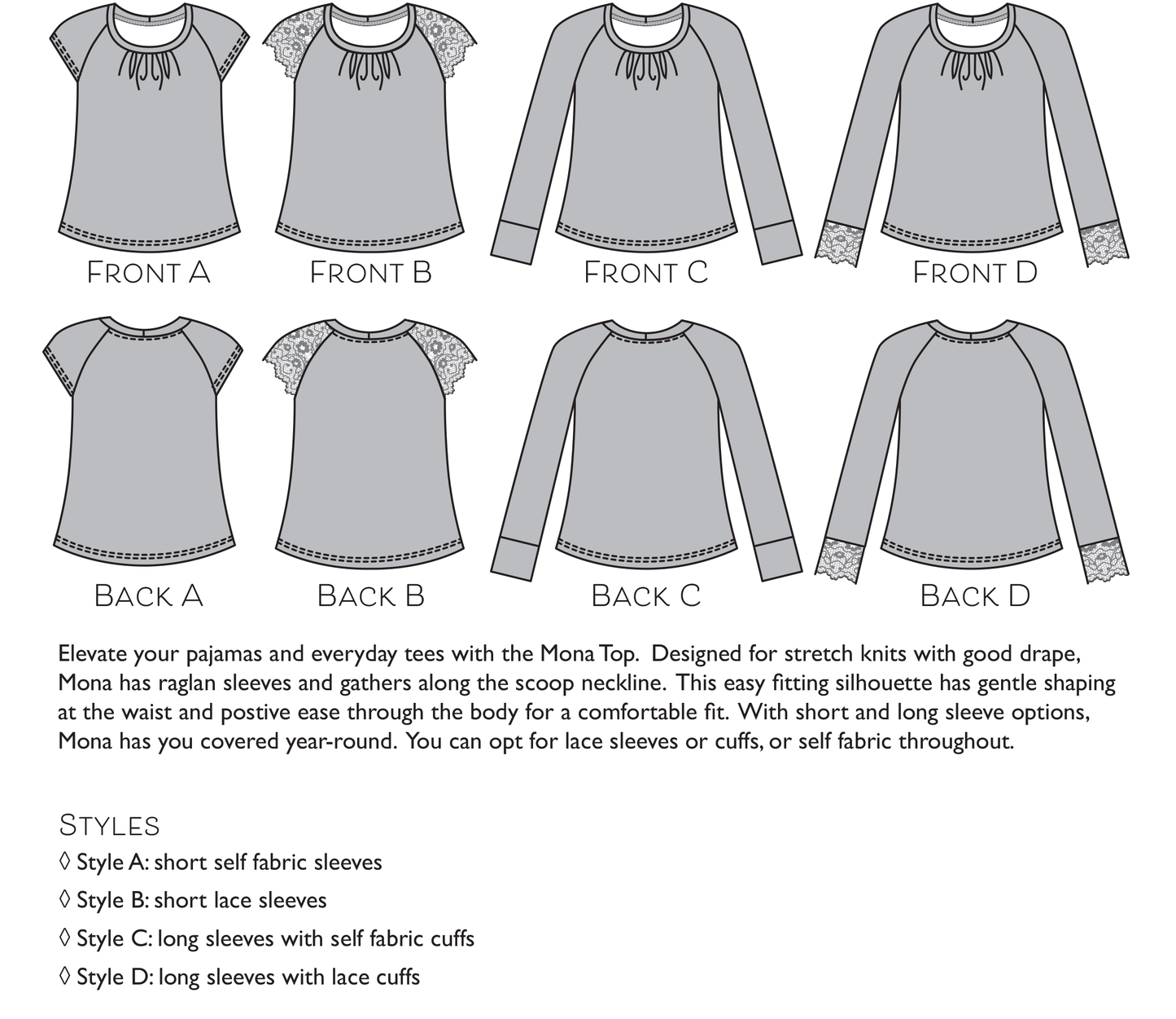 PDF Primrose Dawn Sewing Pattern- Mona Top